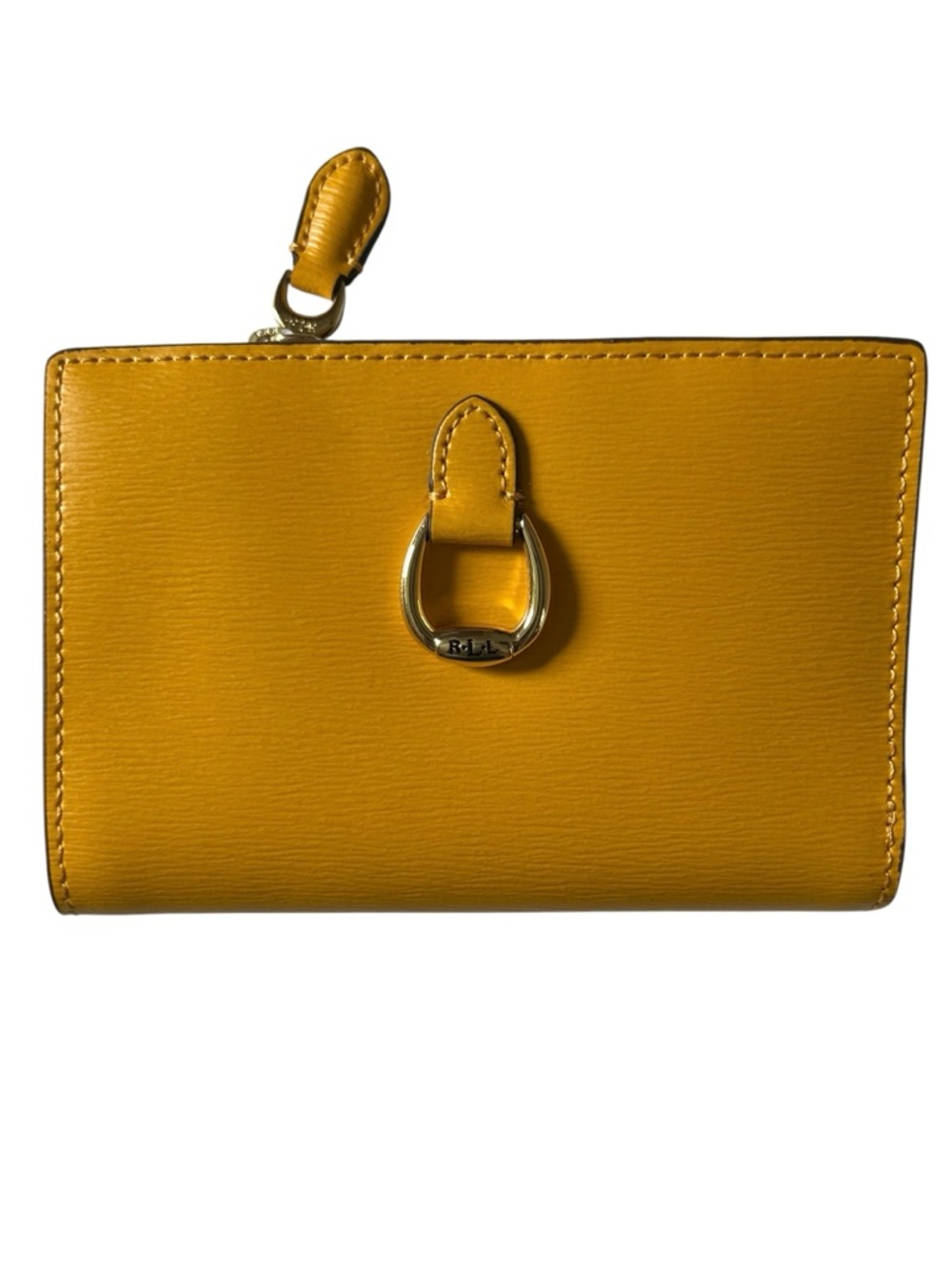 Ralph Lauren Saffiano Leather Wallet - color Sunflower